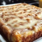 Cinnamon Roll Cake with Vanilla Glaze