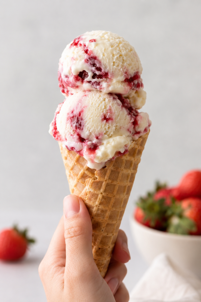 Sourdough Strawberry Cheesecake Ice Cream – The Dreamiest Summer Scoop