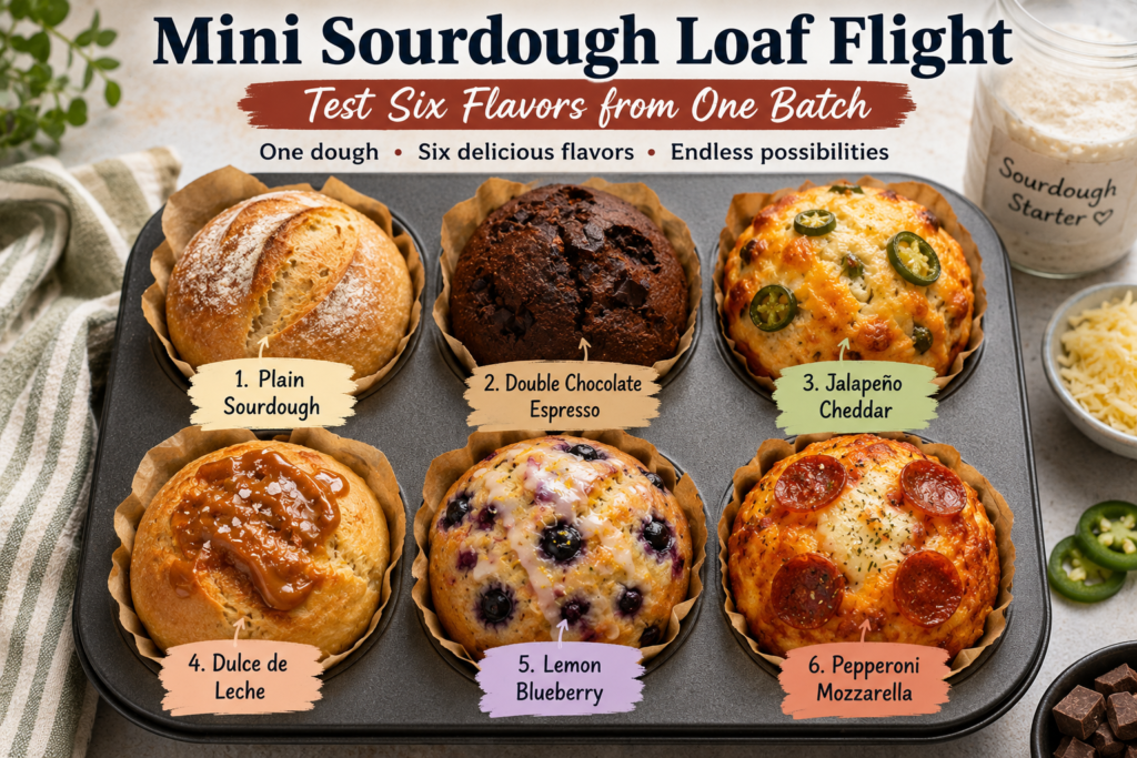 Mini Sourdough Loaf Flight: Test Six Flavors from One Batch